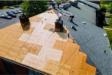 Arial Roof View under repair